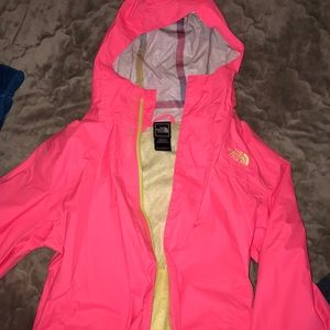 Girls North Face rain jacket